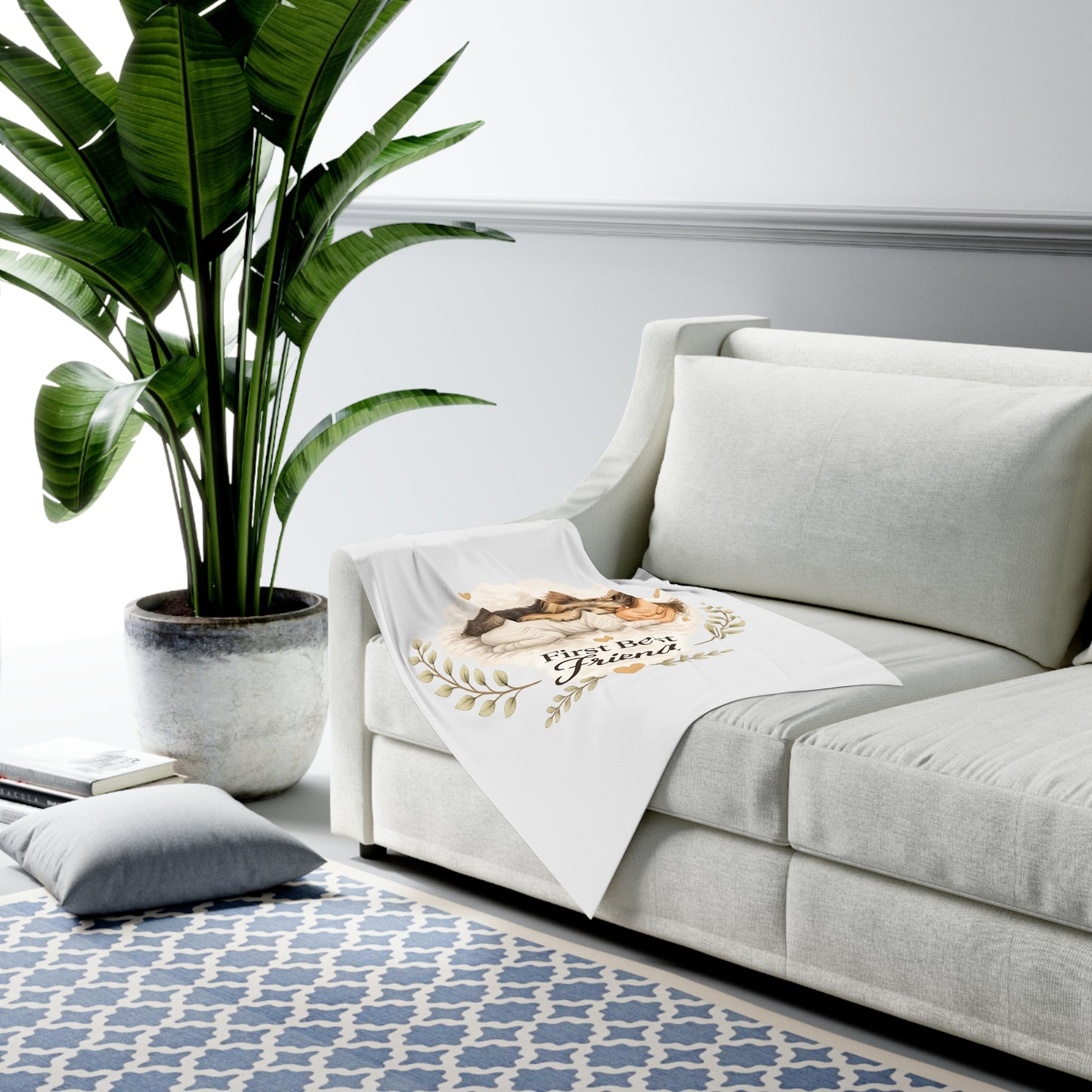 First Best Friend - Yorkie | Baby Swaddle Blanket