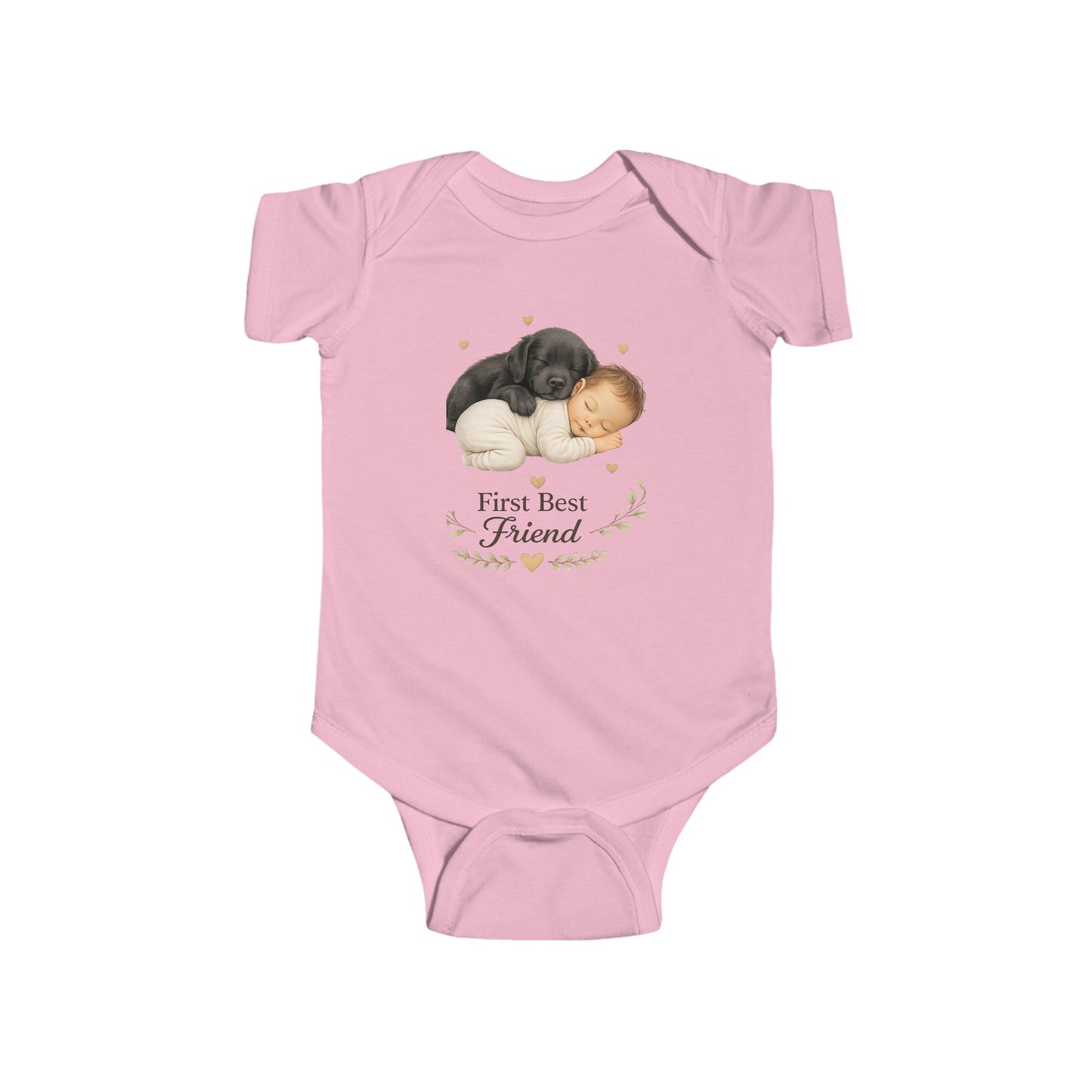 First Best Friend - Black Lab - Baby Bodysuit