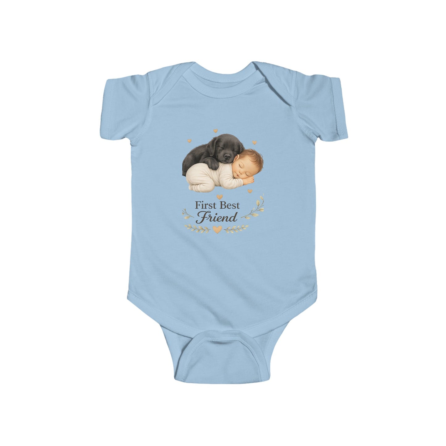 First Best Friend - Black Lab - Baby Bodysuit