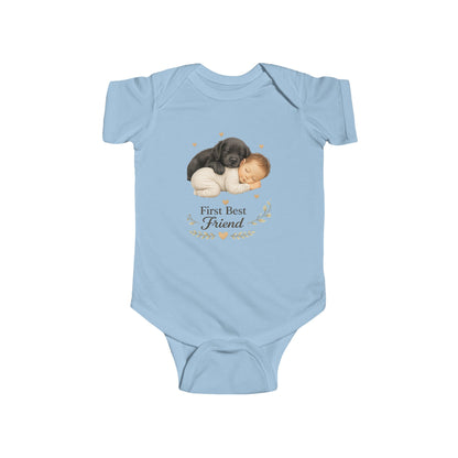 First Best Friend - Black Lab - Baby Bodysuit