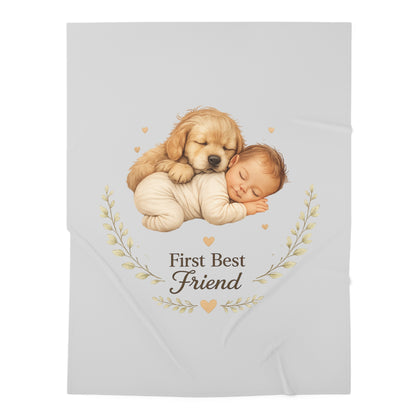 First Best Friend - Golden Retriever | Swaddle Blanket