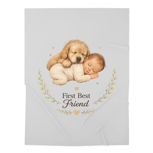 First Best Friend - Golden Retriever | Swaddle Blanket