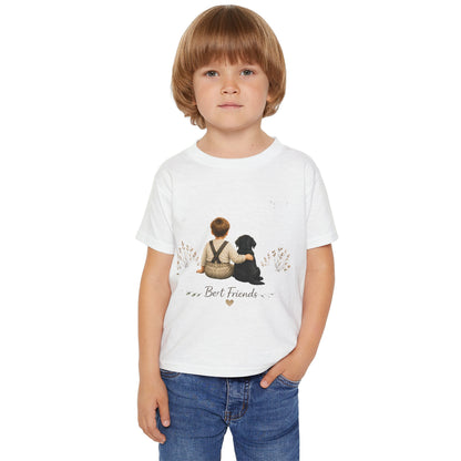 Toddler T-Shirt "Best Friends" — Cute Boy & Puppy Graphic