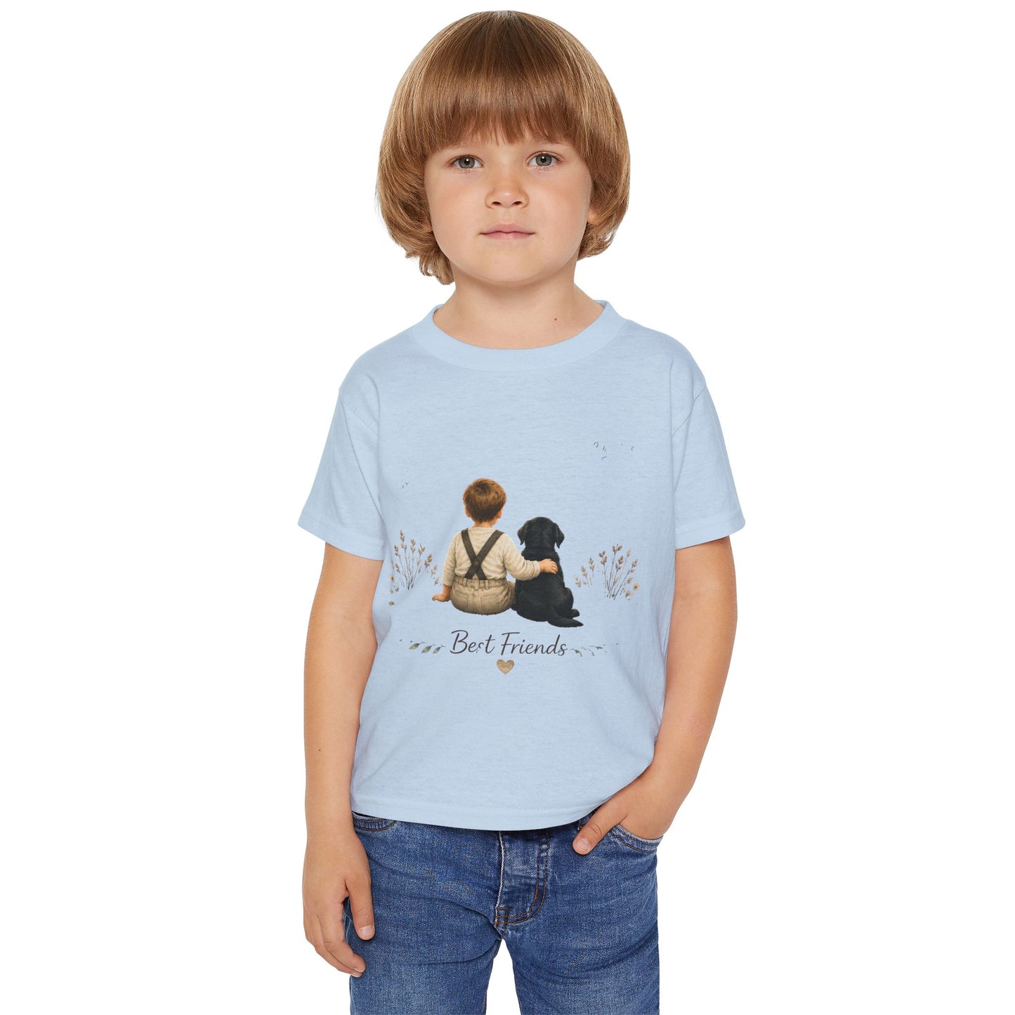 Toddler T-Shirt "Best Friends" — Cute Boy & Puppy Graphic
