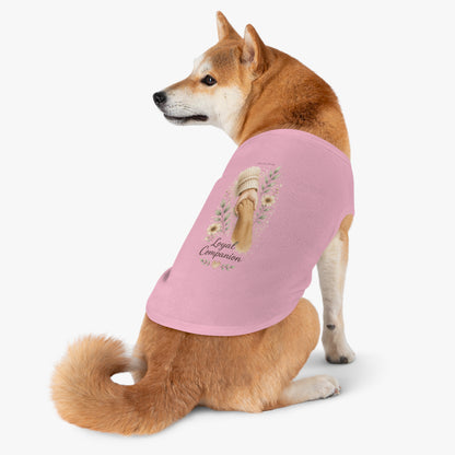Loyal Companion Pet Tank Top — Paw & Human Hand Floral Design