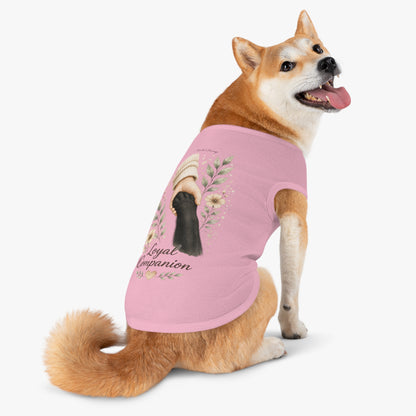 Loyal Pet Tank Top — Human Hand Holding Dog Paw Floral Design