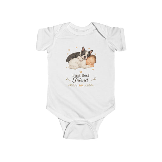 First Best Friend - Boston Terrier | Baby Bodysuit