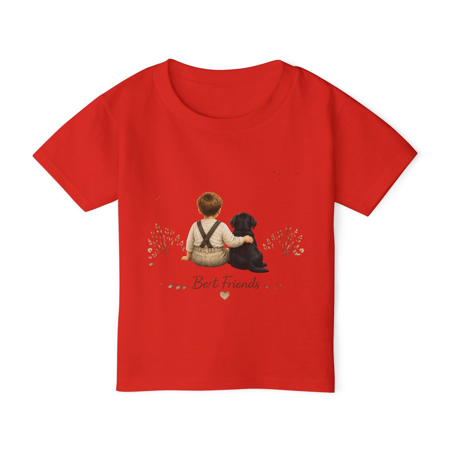 Toddler T-Shirt "Best Friends" — Cute Boy & Puppy Graphic