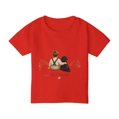 Toddler T-Shirt "Best Friends" — Cute Boy & Puppy Graphic