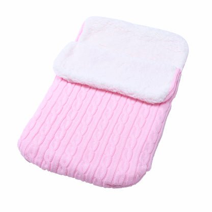 Warm Fleece-lined Baby Wool Sleeping Bag for Stroller