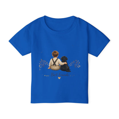 Toddler T-Shirt "Best Friends" — Cute Boy & Puppy Graphic
