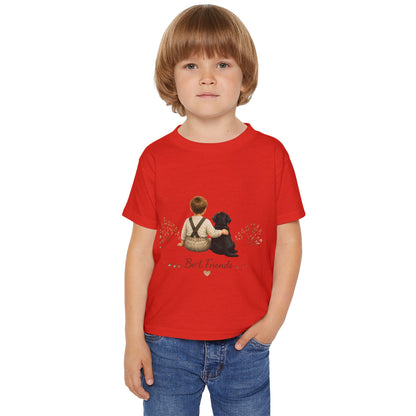 Toddler T-Shirt "Best Friends" — Cute Boy & Puppy Graphic