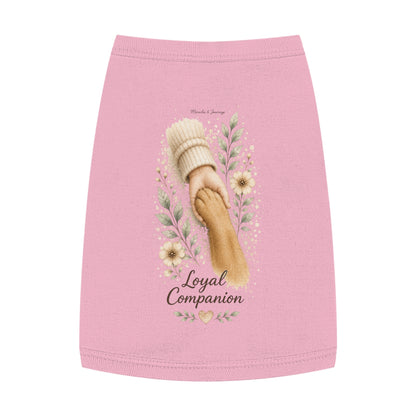 Loyal Companion Pet Tank Top — Paw & Human Hand Floral Design