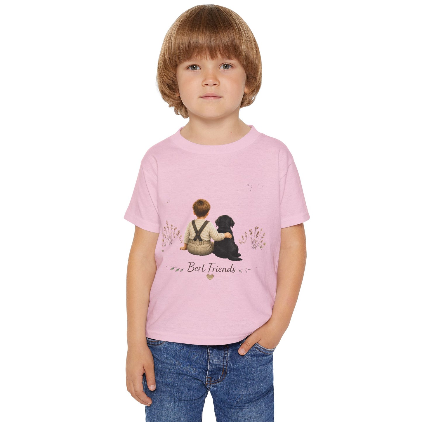 Toddler T-Shirt "Best Friends" — Cute Boy & Puppy Graphic