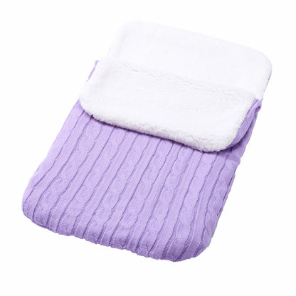 Warm Fleece-lined Baby Wool Sleeping Bag for Stroller