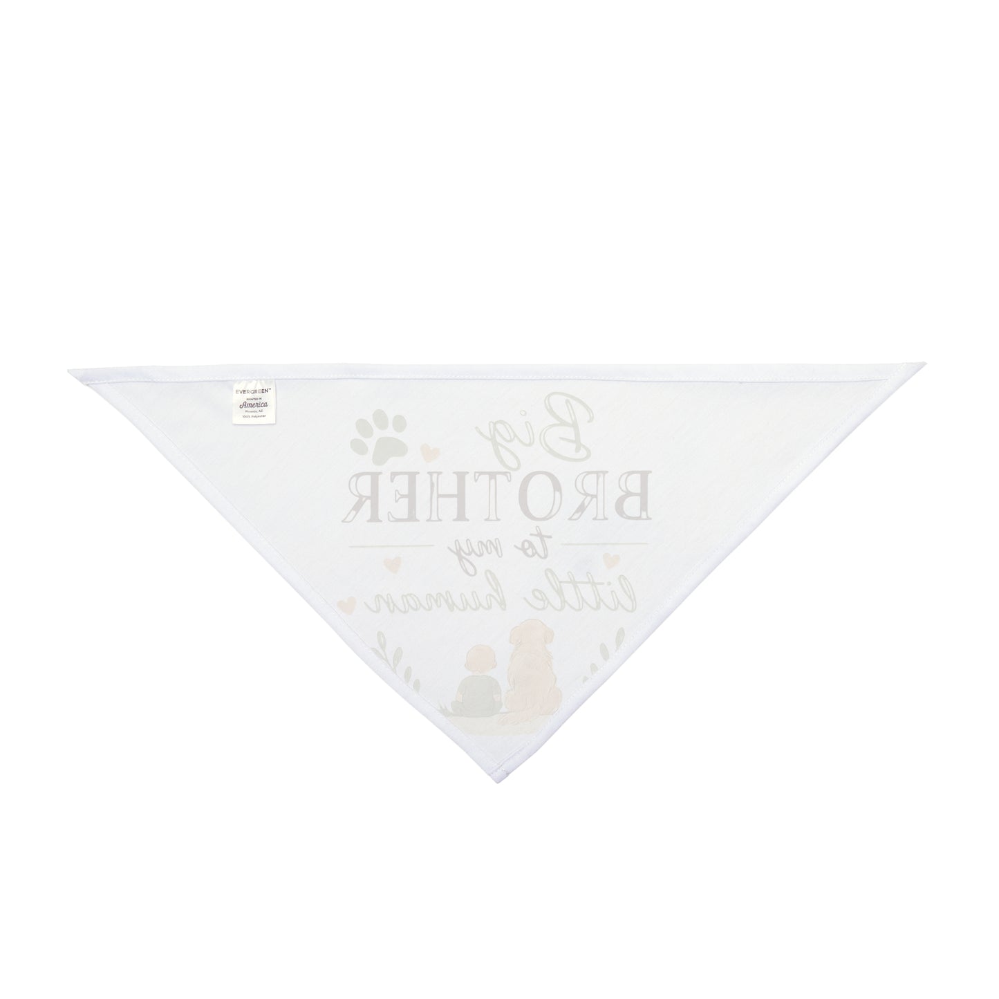 Pet Bandana — "Big Brother to My Little Human" Cute Announcement Bandana for Dogs & Cats