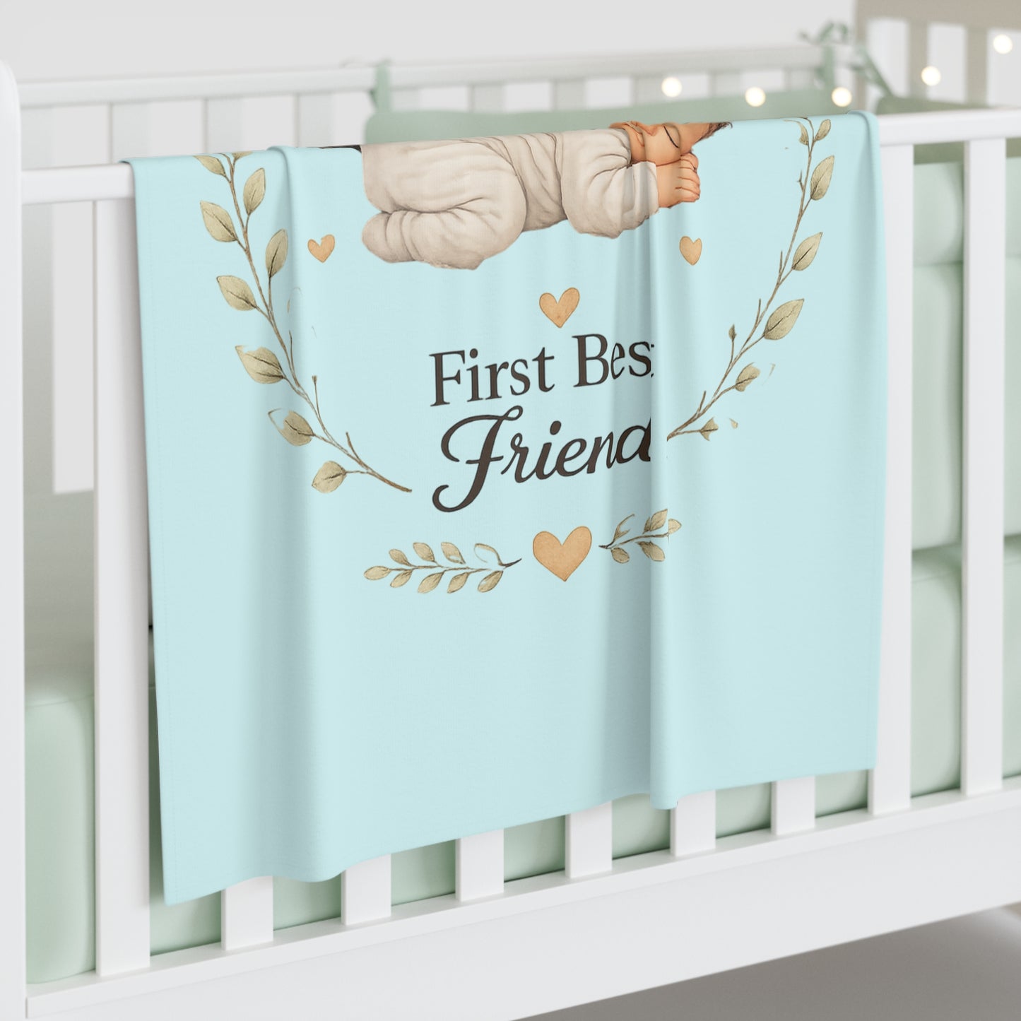 First Best Friend - Boston Terrier | Baby Swaddle Blanket