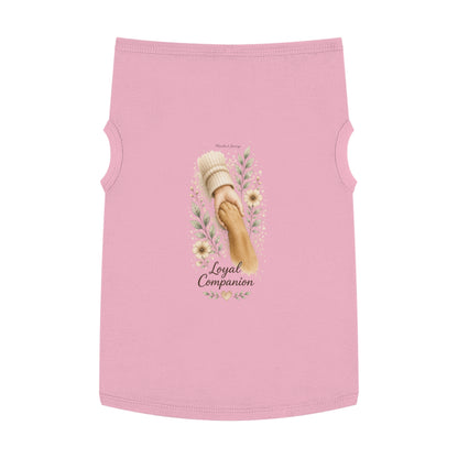 Loyal Companion Pet Tank Top — Paw & Human Hand Floral Design