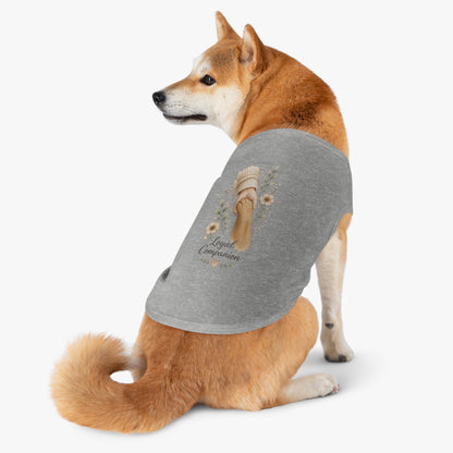 Loyal Companion Pet Tank Top — Paw & Human Hand Floral Design