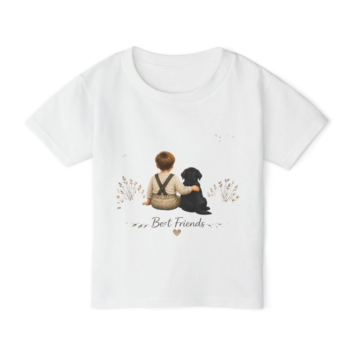 Toddler T-Shirt "Best Friends" — Cute Boy & Puppy Graphic