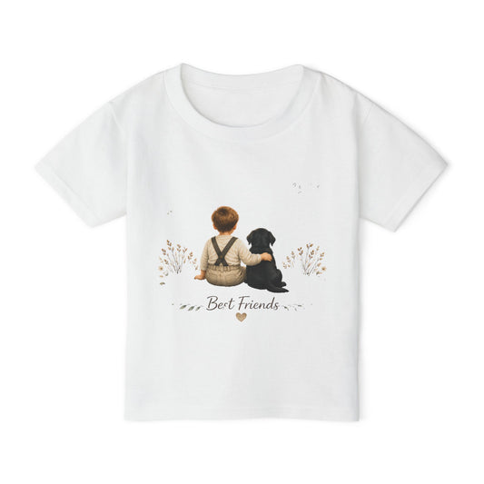 Toddler T-Shirt "Best Friends" — Cute Boy & Puppy Graphic