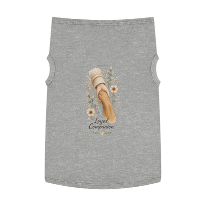 Loyal Companion Pet Tank Top — Paw & Human Hand Floral Design