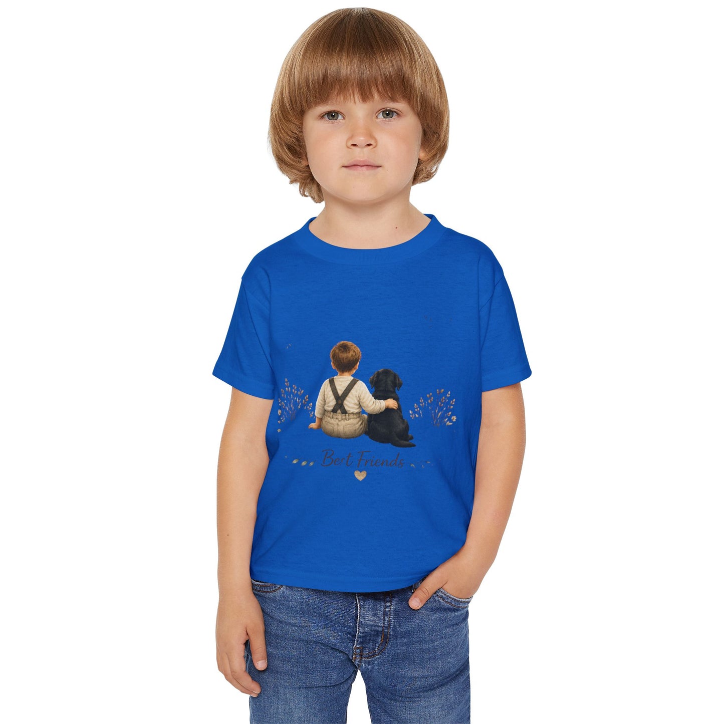 Toddler T-Shirt "Best Friends" — Cute Boy & Puppy Graphic