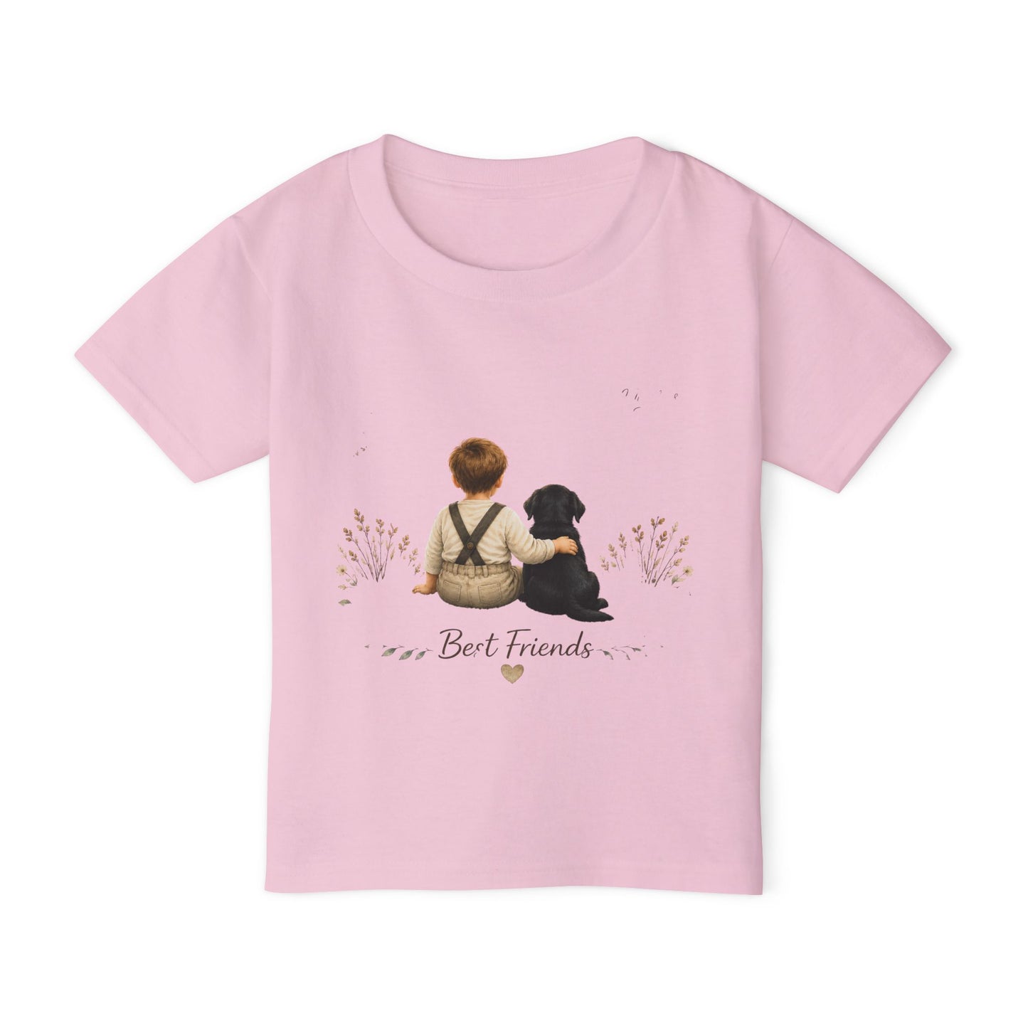 Toddler T-Shirt "Best Friends" — Cute Boy & Puppy Graphic