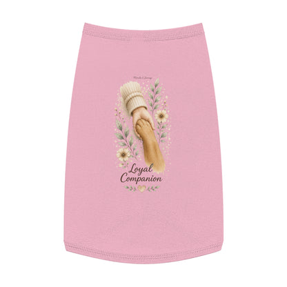 Loyal Companion Pet Tank Top — Paw & Human Hand Floral Design
