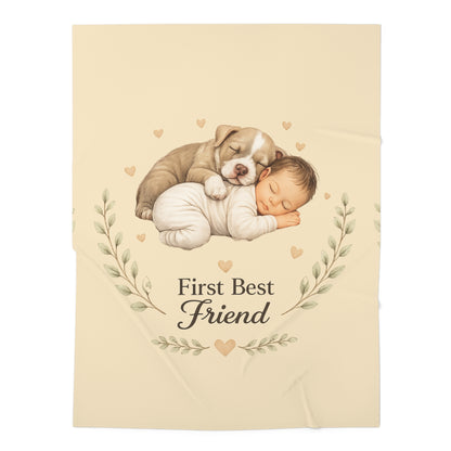 First Best Friend - Pit Bull | Baby Swaddle Blanket