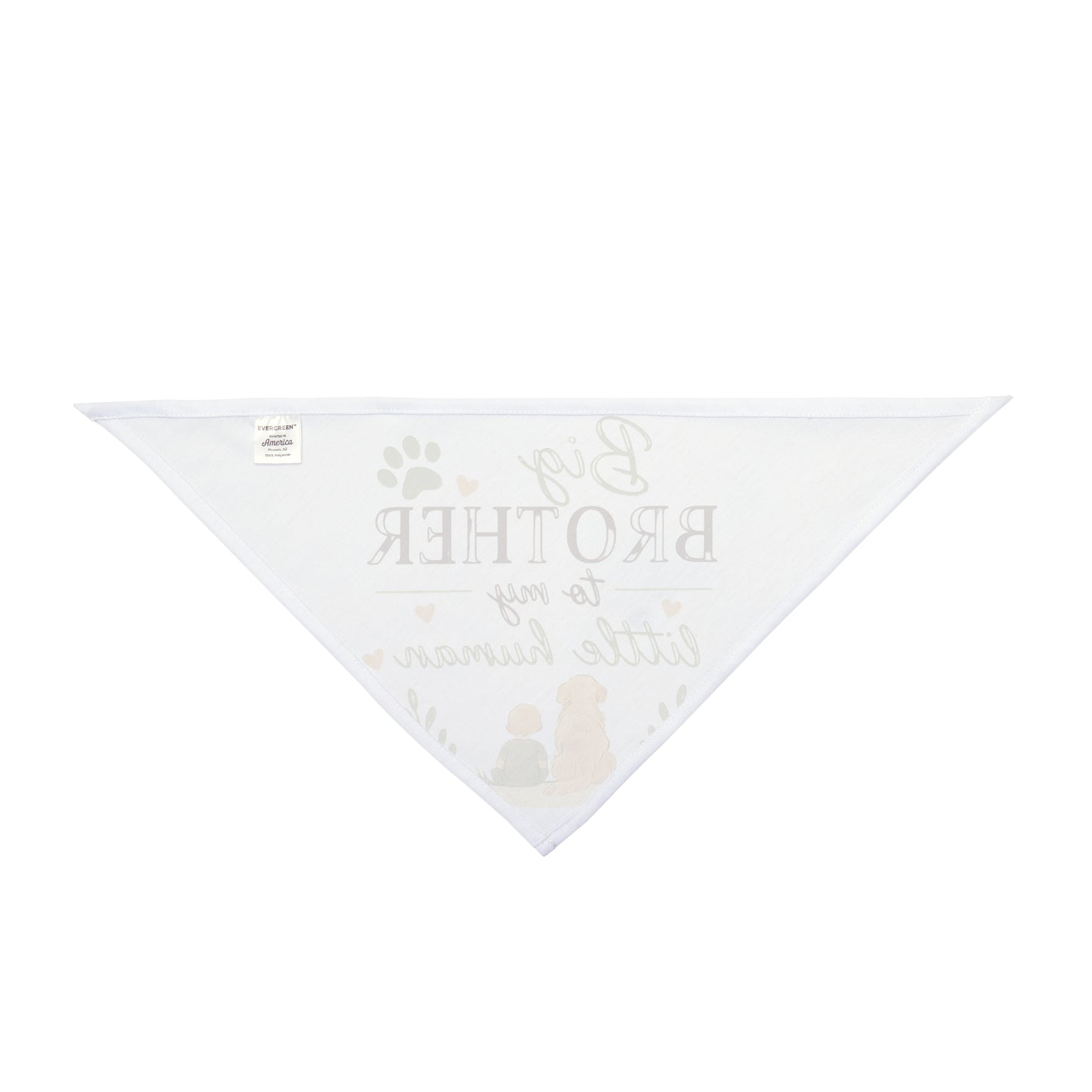 Pet Bandana — "Big Brother to My Little Human" Cute Announcement Bandana for Dogs & Cats