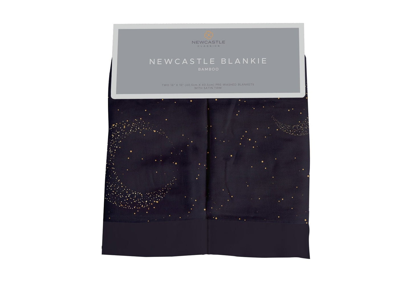 Midnight Moon Bamboo Muslin Security Baby Blankie-0