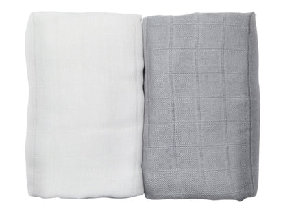 Muslin Blanket Grey / White-2