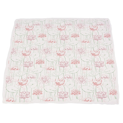 Turtles and Water Lily Bamboo Muslin Newcastle Blanket-3